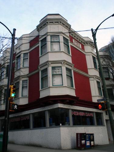 Corner view looking east