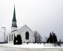 Trinity Anglican Church - the church's spire remains a visual reference point for the community; PNB