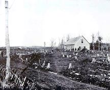 Immigration Building built to accommodate Danish Settlers who came to New Denmark.; PANB P5-162