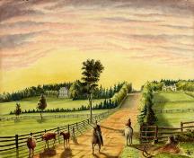Robert Harris painting of Mount Edward Road, 1871; Confederation Centre Art Gallery