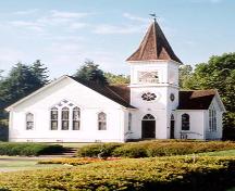 Exterior view of the Minoru Chapel, in Minoru Park, Richmond, BC, 2001; Denise Cook Design 2001