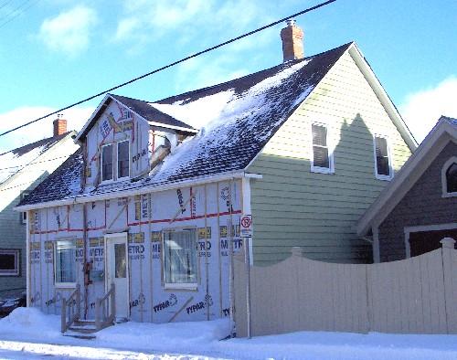 Showing renovations in progress