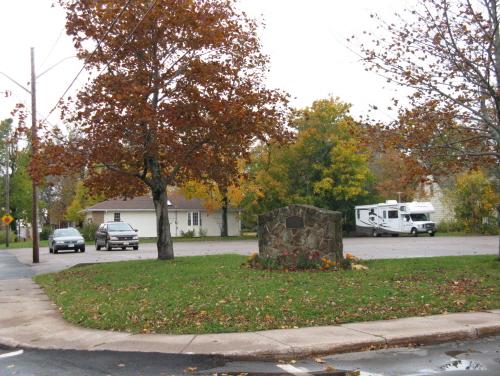 Showing location on corner of Spring and Winter