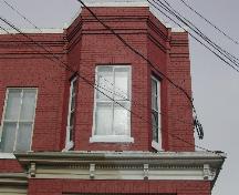 This photograph shows the upper portion of the bay window, 2005; City of Saint John