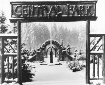 View of Jubilee Grove and arches, December, 1940.; Burnaby Planning and Building Department Collection