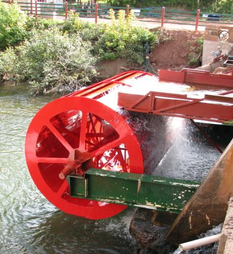 Showing detail of water wheel