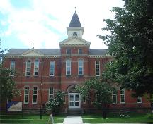This image shows a view of the front façade of the building, 2008; Province of New Brunswick