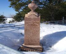 Munro headstone detail, Melville United Church Cemetery, Gulf Shore, NS, 2009.; Heritage Division, NS Dept of Tourism, Culture and Heritage, 2009