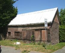 Exterior view of the livery barn at the Barnum Residence, 2005; City of Port Moody, 2005