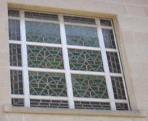 Featured is the stained-glass window above the north-east entrance.; Lyndsay Haggerty, 2007.