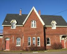 South-facing rear elevation, Pugwash Train Station, Pugwash, NS, 2009.; Heritage Division, NS Dept of Tourism, Culture and Heritage, 2009