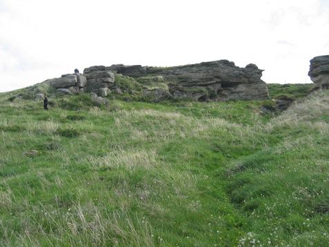 View of sandstone cliffs