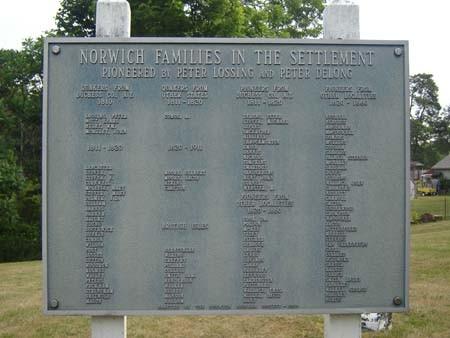 Plaque at the Quaker Street Burying Ground, 2007.