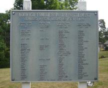 Featured is the Norwich Pioneer Society Plaque, commemorating pioneer families in Norwich Township.; Martina Braunstein, 2007.