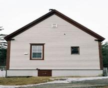 Side (northeast) elevation, Riverview Community Centre, Bridgewater, NS, 2009.; Heritage Division, NS Dept. of Tourism, Culture and Heritage, 2009
