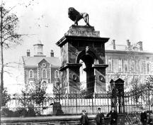 Circa 1865 view of Barrington Street entrance with Halifax Court House in background.; Courtesy of the Nova Scotia Museum, History Collection, 88.30.3