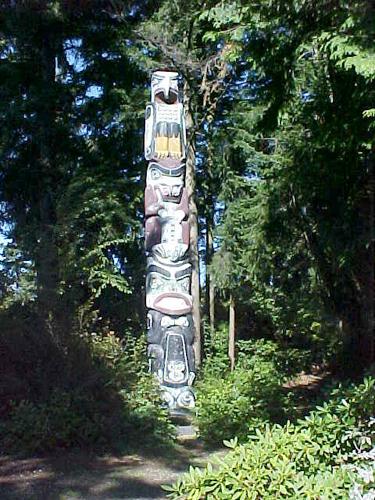 View of Surrey Columbian Centennial Totem Pole