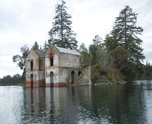 Cole Island, showing powder magazines, 2008; BC Heritage Branch, 2008
