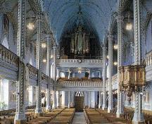 Vue de l'intérieur du lieu historique national du Canada de l’Église-Sainte-Marie, 2004.; Parks Canada Agency / Agence Parcs Canada, J. Dufresne, 2004.
