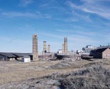 General view of Claybank Brick Plant National Historic Site of Canada, 1995.; Agence Parcs Canada / Parks Canada Agency, HRS 1035, 1995.