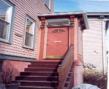 Stairs, porch and entrance, James McKenzie House, Halifax, Nova Scotia, 2007.; HRM Planning and Development Services, Heritage Property Program, 2007.