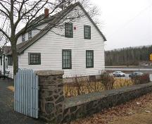 North elevation and section of stone wall, Fultz House, Lower Sackville, Halifax Regional Municipality, Nova Scotia, 2007.; HRM Planning and Development Services, Heritage Property Program, 2007
