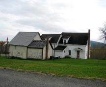 Photo of the rear of the buildings, taken at an angle; Madawaska Planning Commission