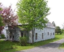 View of the north side of the house, showing rear ell; City of Fredericton
