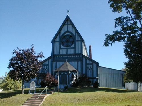 La façade avant de l'édifice
