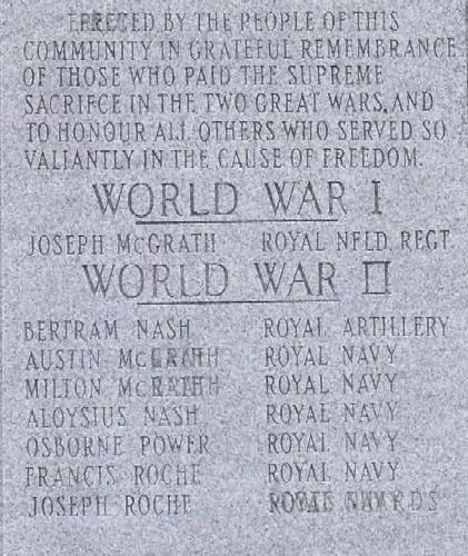 War Memorial, Branch, NL, 2008
