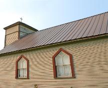 Wall and window details of Garland United Church, Garland, 2007; Historic Resources Branch, Manitoba Culture, Heritage, Tourism and Sport, 2007