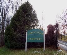 Gate located at the entrance on Forest Hill Road; City of Fredericton