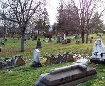 Image showing variety of tombstone styles; City of Fredericton