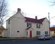 Image showing the simple, plain appearance of the street side of the house; City of Fredericton