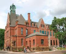 Showing 1915 clock tower and 2003 new addition; Wyatt Heritage Properties, Richard Games, 2004
