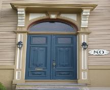 This image shows the main entrance of the building, 2007; City of Saint John