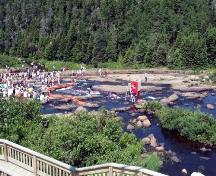 View of Manuels River during the annual Manuels River Watch Your Bobber Race, Town of Conception Bay South Kelligrews Soiree.; Manuels River Natural Heritage Society 2008