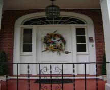 This photograph shows the elaborate Neo-Classical entrance, 2007; Town of St. Andrews