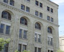 Wall detail of the Adelman Building, Winnipeg, 2005; Historic Resources Branch, Manitoba Culture, Heritage, Tourism and Sport, 2005