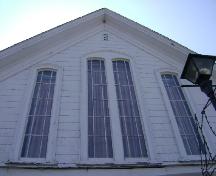 This photograph shows the high windows in the front façade of the building, 2008; Town of St. Andrews