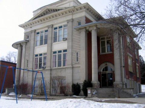Facade and East Elevation, Torrance Public School,