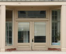 Detail view of the main entrance of the Murphy Block, Carberry, 2008; Historic Resources Branch, Manitoba Culture, Heritage, Tourism and Sport, 2008
