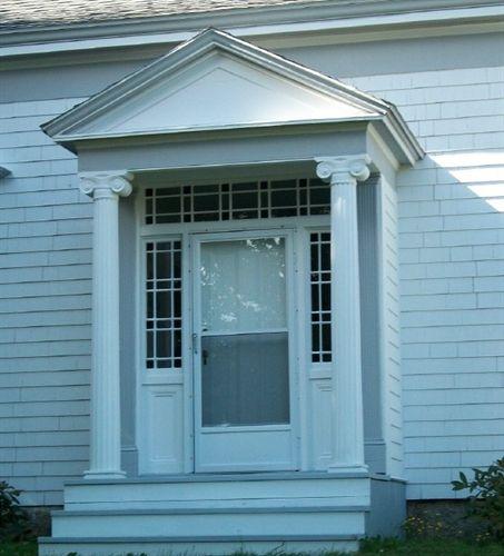 Central Doorway, Pedimented Portico, Doric Columns