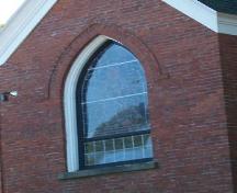 St. John's Anglican Church, Moschelle, N.S., stained glass window in the narthex, 2009.; Heritage Division, NS Dept. of Tourism, Culture and Heritage, 2009