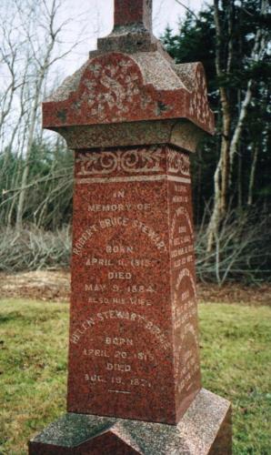 Detail of Robert Bruce Stewart stone
