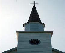 Projecting Square Bell Tower with Spire, Kings United Church, Loch Katrine, Nova Scotia, 2009.; Heritage Division, N.S. Dept. of Tourism, Culture and Heritage, 2009.