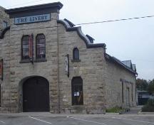 Of note are the square arched windows and massive arched entranceway.; Kayla Jonas, 2007.