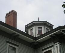 Octagonal belvedere, General Manager's House, Westville, Nova Scotia, 2005.
; Heritage Division, NS Dept. of Tourism, Culture and Heritage, 2005.