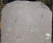 Photo of Thos Godden headstone at Shoal Harbour Methodist Cemetery, Shoal Harbour, Clarenville, NL, circa 2007. ; Clarenville Heritage Society Inc. 2008