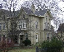 Of note is the string course which is clearly visible on the east elevation.; Kayla Jonas, 2007.